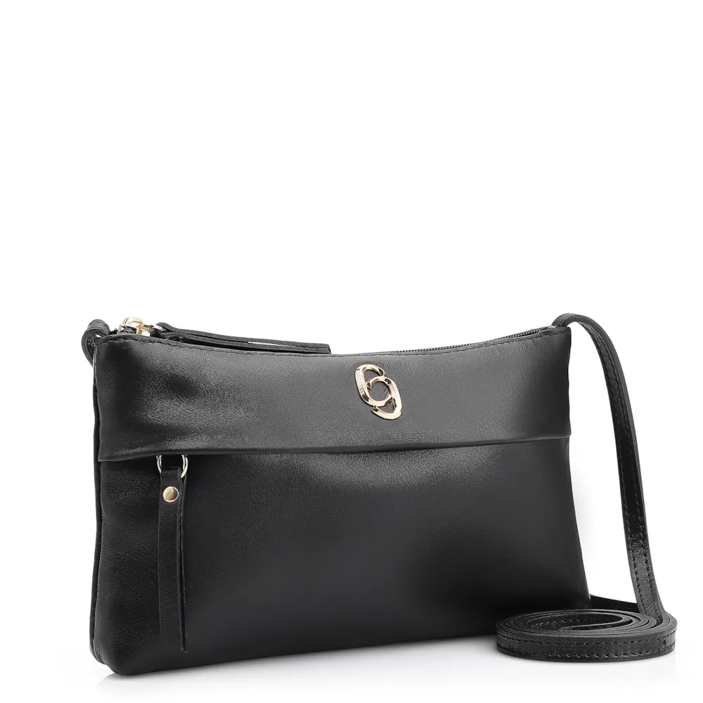 Bolsa Transversal Couro Preto - imagem 2