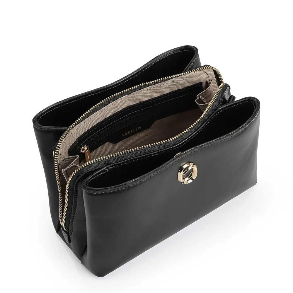 Bolsa Transversal Couro Preto - imagem 4