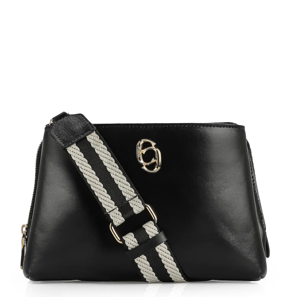 Bolsa Transversal Couro Preto