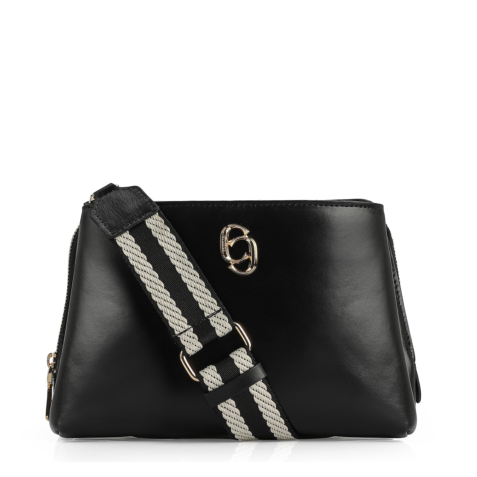Bolsa Transversal Couro Preto