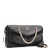 Bolsa Transversal Couro Preto/Couro Nobuck Preto/Lezard Preto - imagem 2
