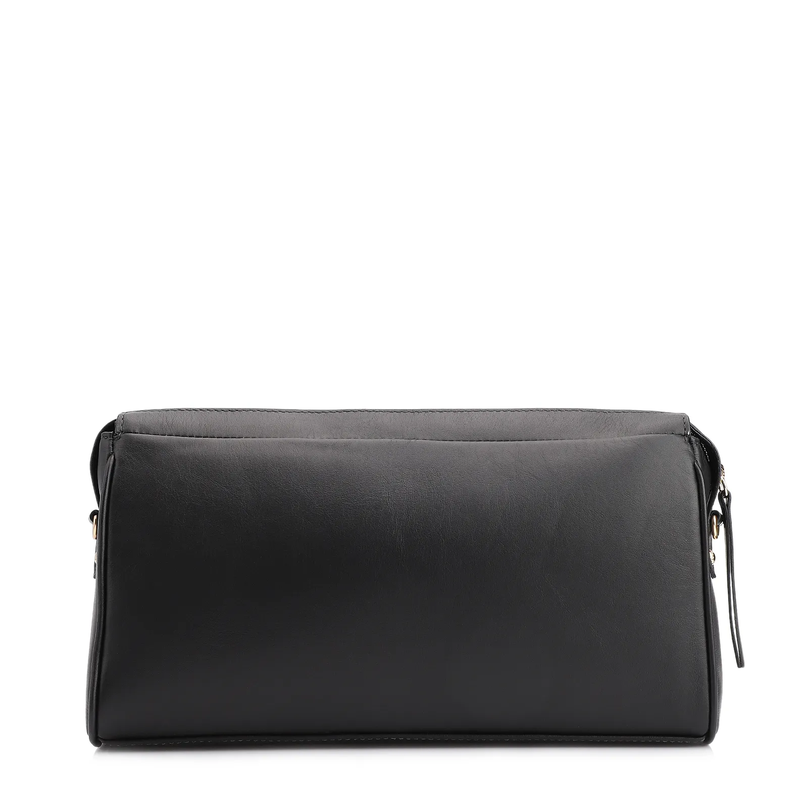 Bolsa Transversal Couro Preto/Couro Nobuck Preto/Lezard Preto