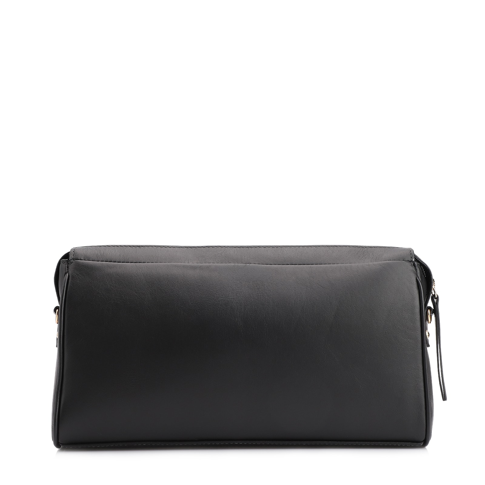 Bolsa Transversal Couro Preto/Couro Nobuck Preto/Lezard Preto
