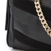 Bolsa Transversal Couro Preto/Couro Nobuck Preto/Lezard Preto - imagem 7