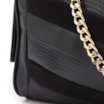 Bolsa Transversal Couro Preto/Couro Nobuck Preto/Lezard Preto - imagem 7