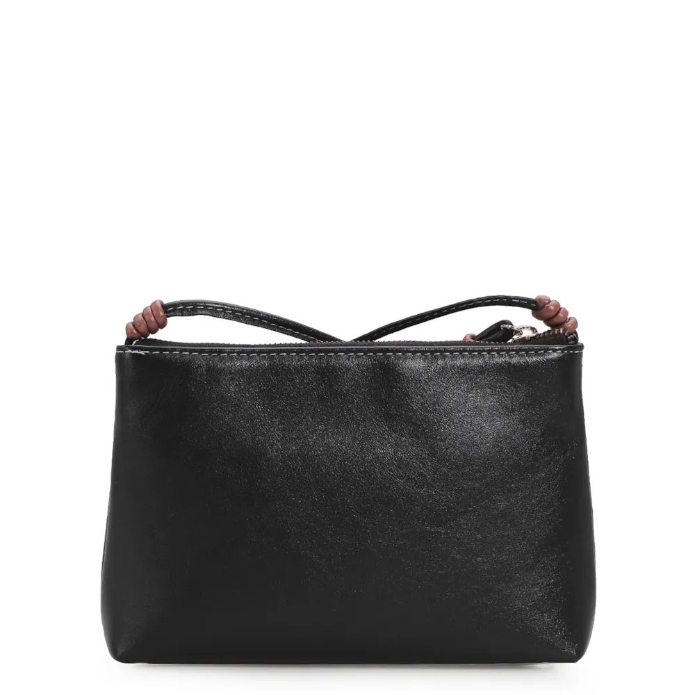 Bolsa Transversal Couro Preto/Marrom - imagem 4