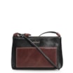 Bolsa Transversal Couro Preto/Marrom - imagem 1
