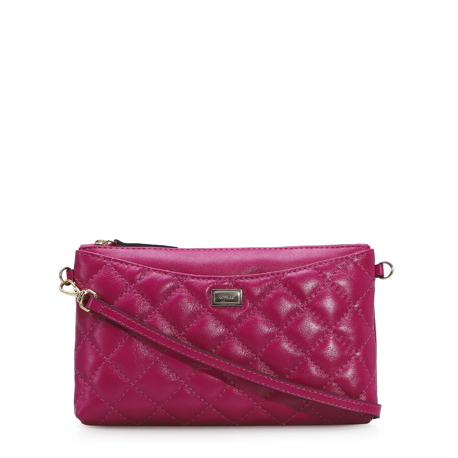 Bolsa Transversal Couro Rosa