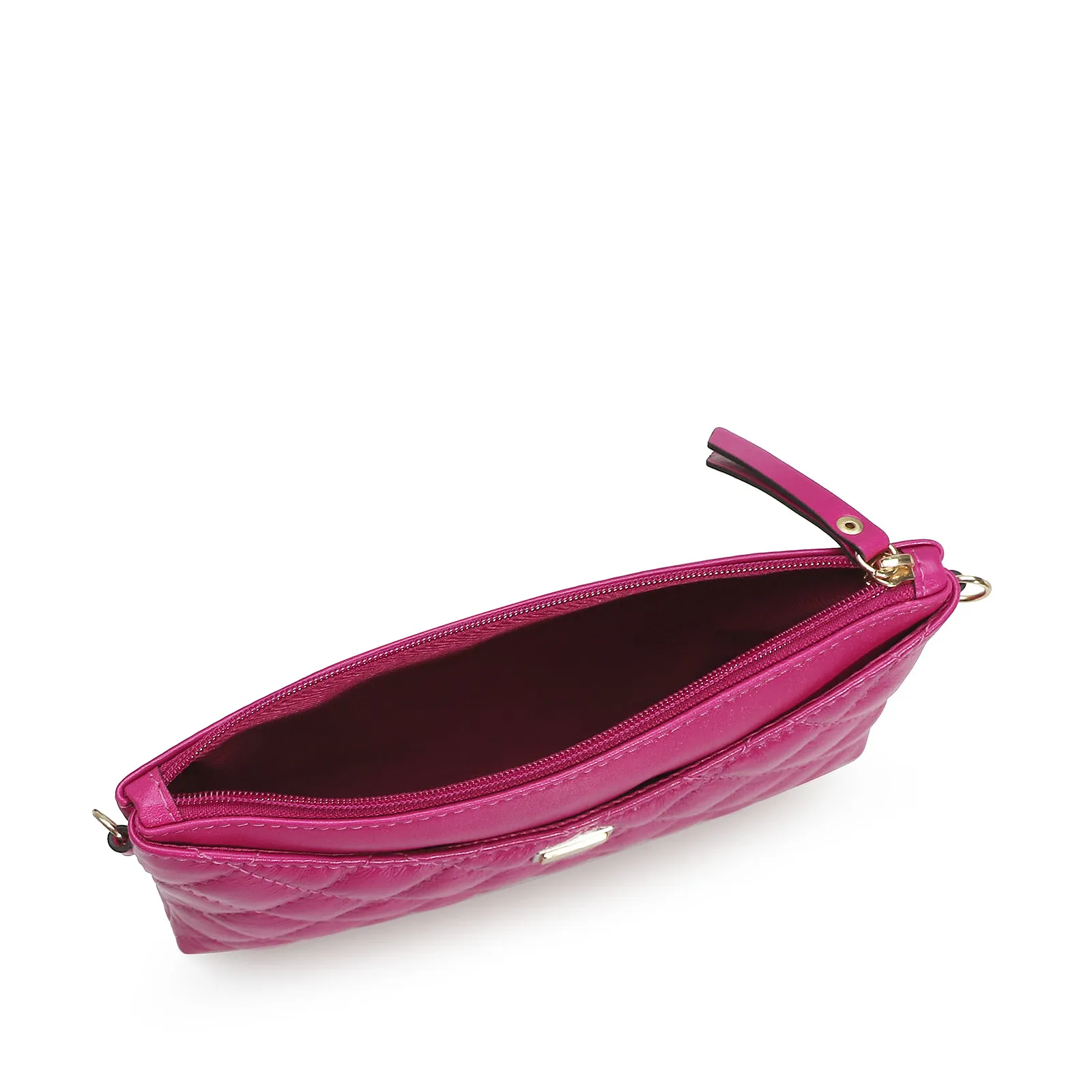 Bolsa Transversal Couro Rosa