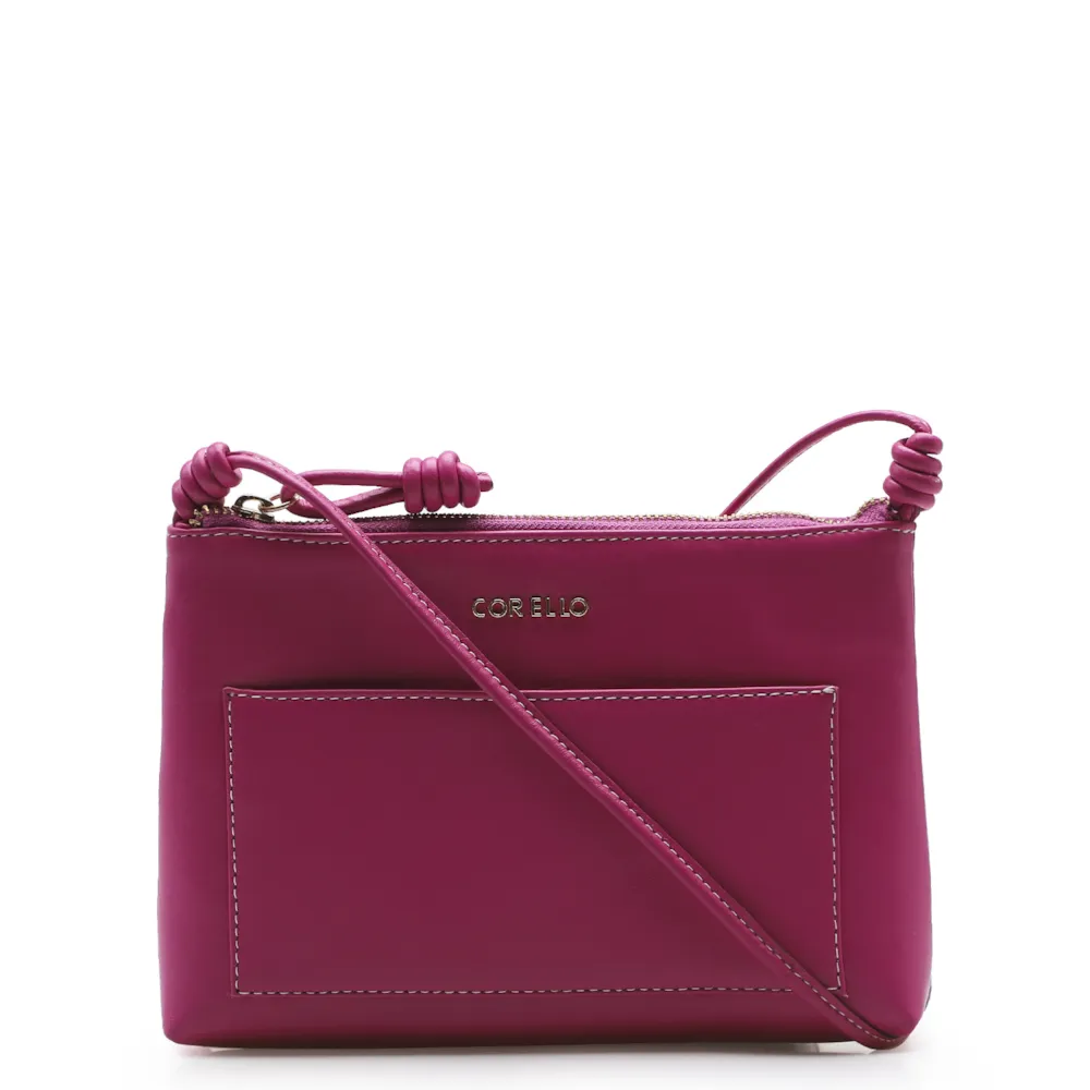 Bolsa Transversal Couro Rosa