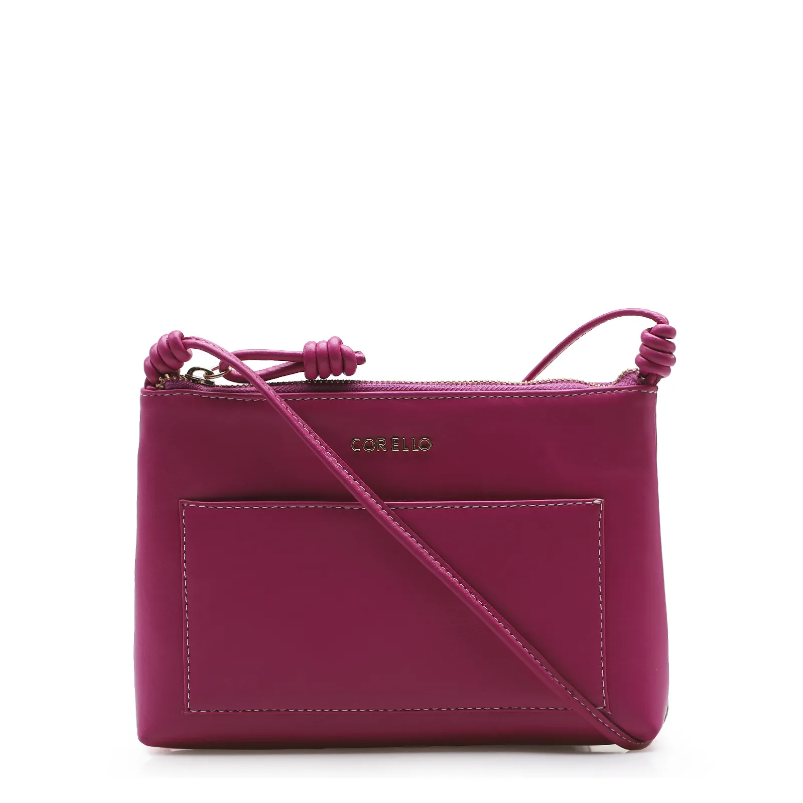 Bolsa Transversal Couro Rosa