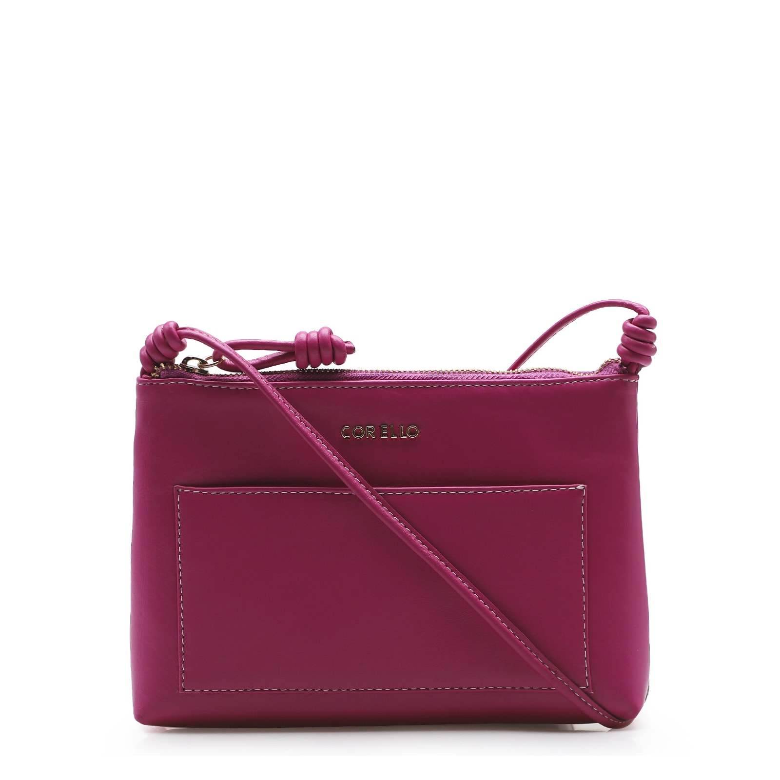 Bolsa Transversal Couro Rosa