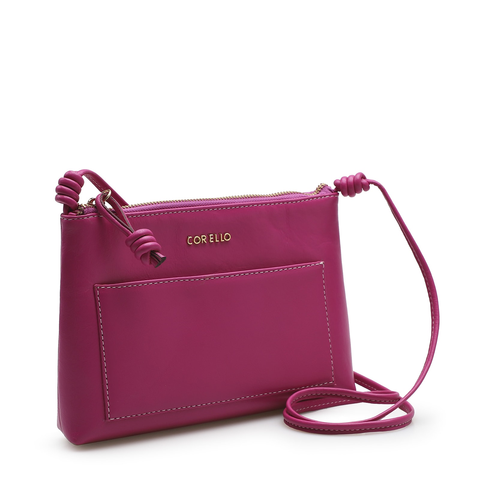 Bolsa Transversal Couro Rosa
