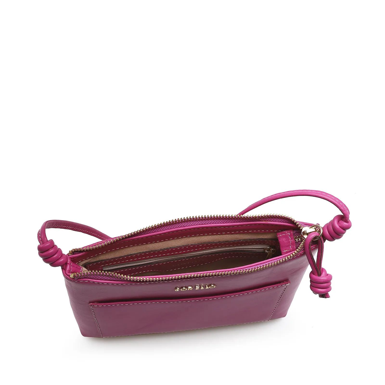 Bolsa Transversal Couro Rosa