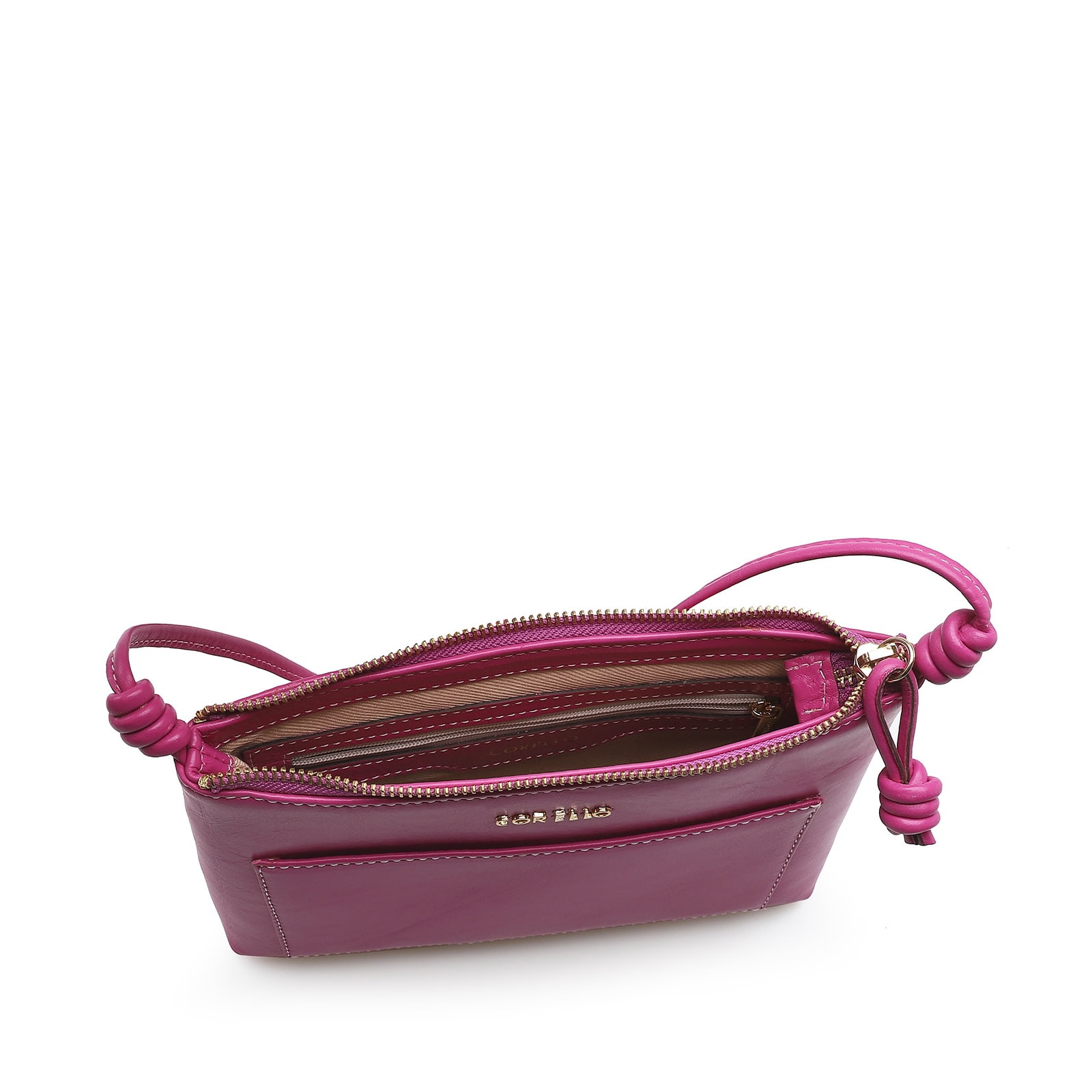 Bolsa Transversal Couro Rosa