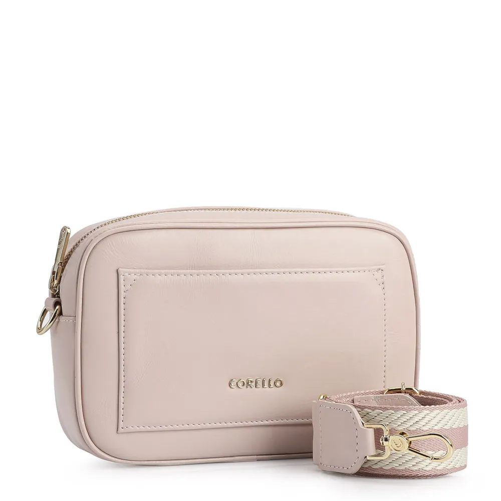 Bolsa Transversal Couro Rosa - imagem 2