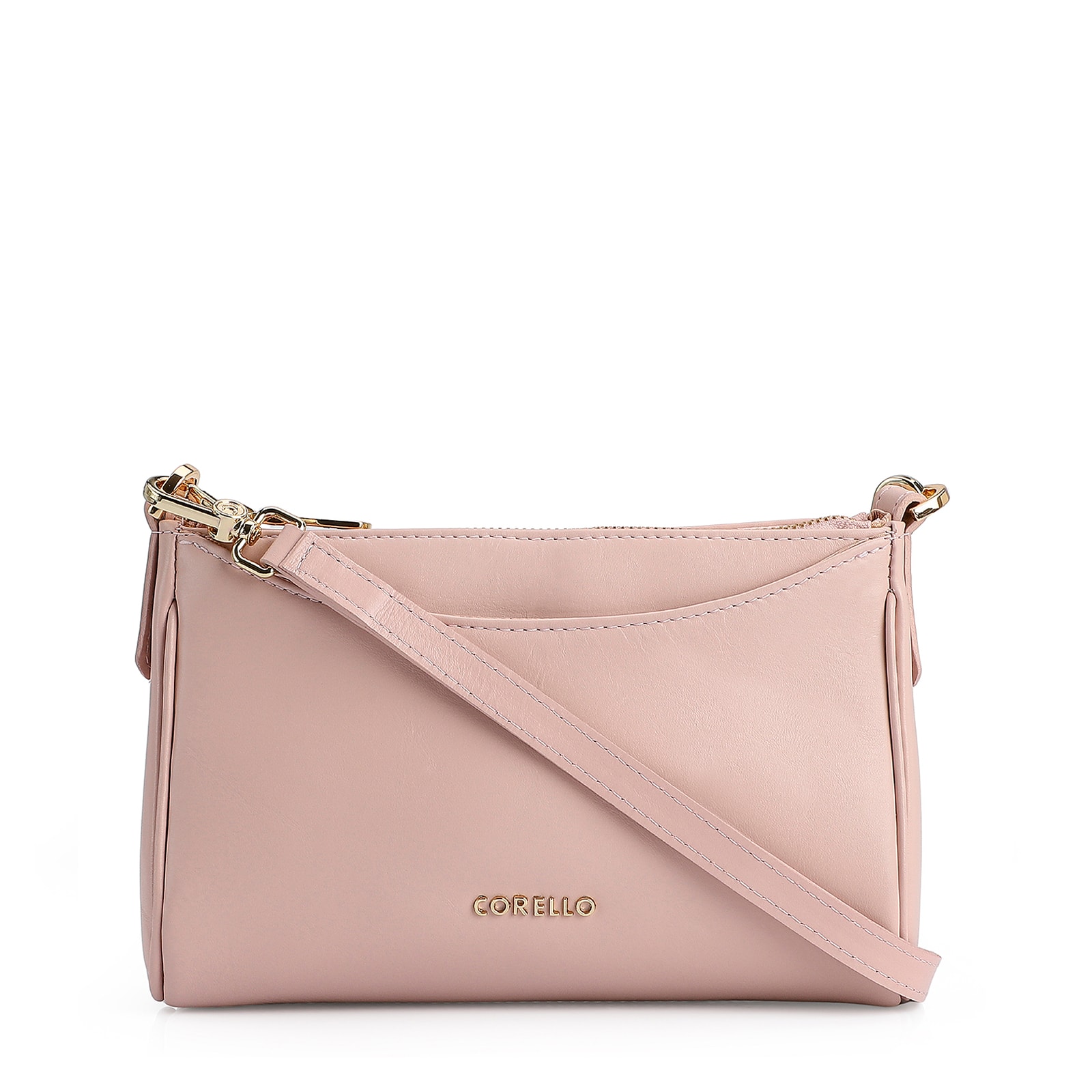 Bolsa Transversal Couro Rosa