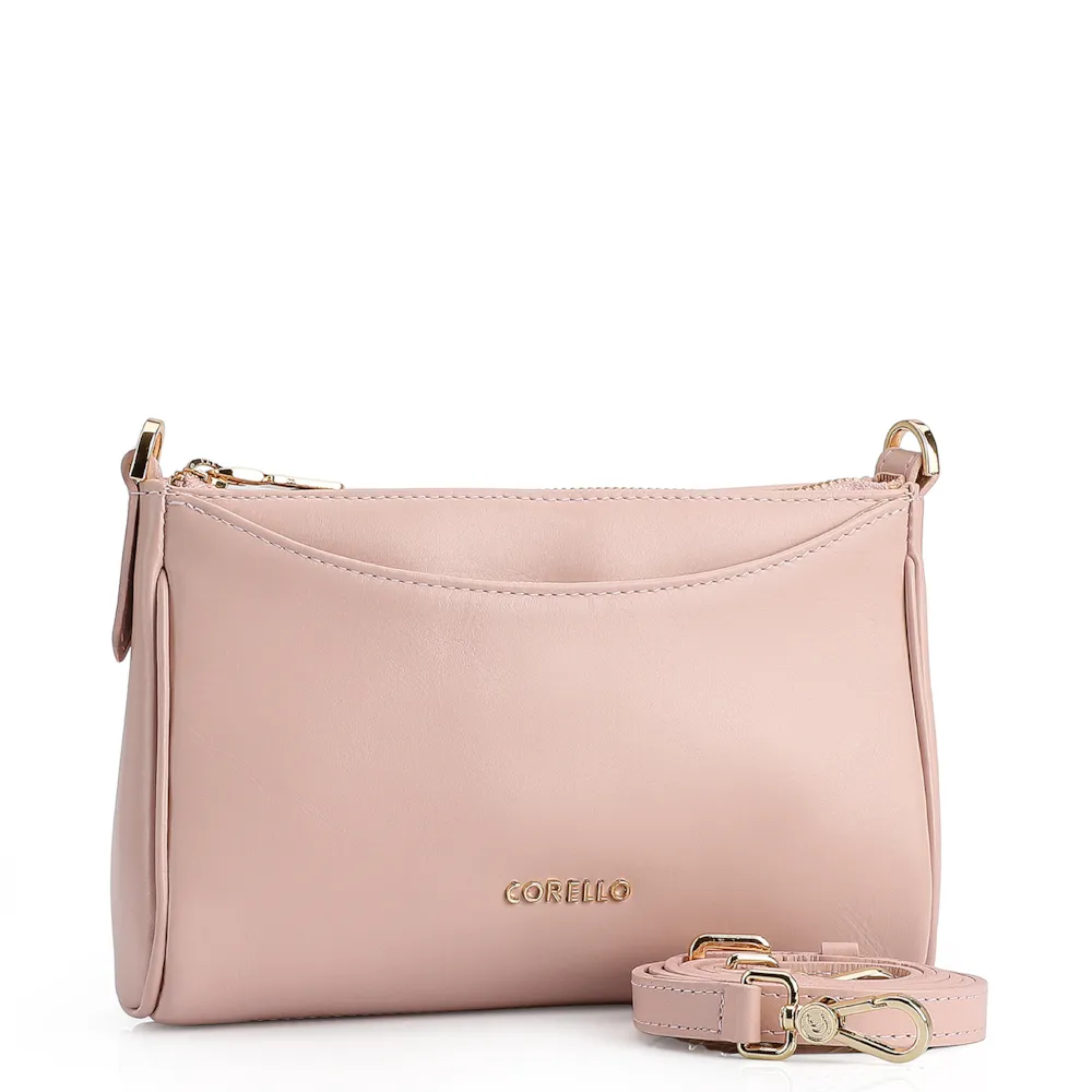 Bolsa Transversal Couro Rosa - imagem 2
