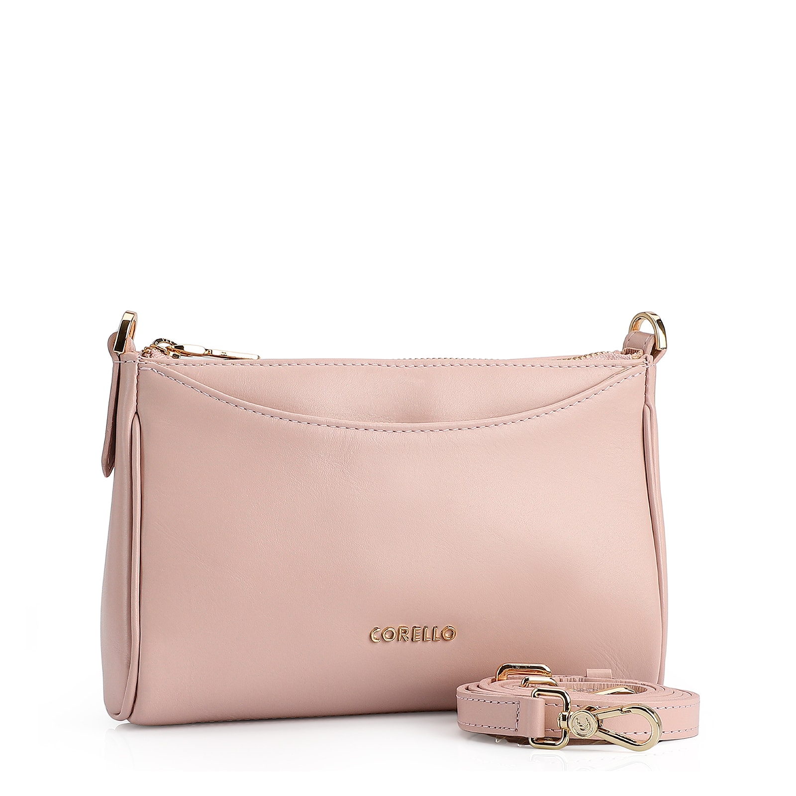 Bolsa Transversal Couro Rosa