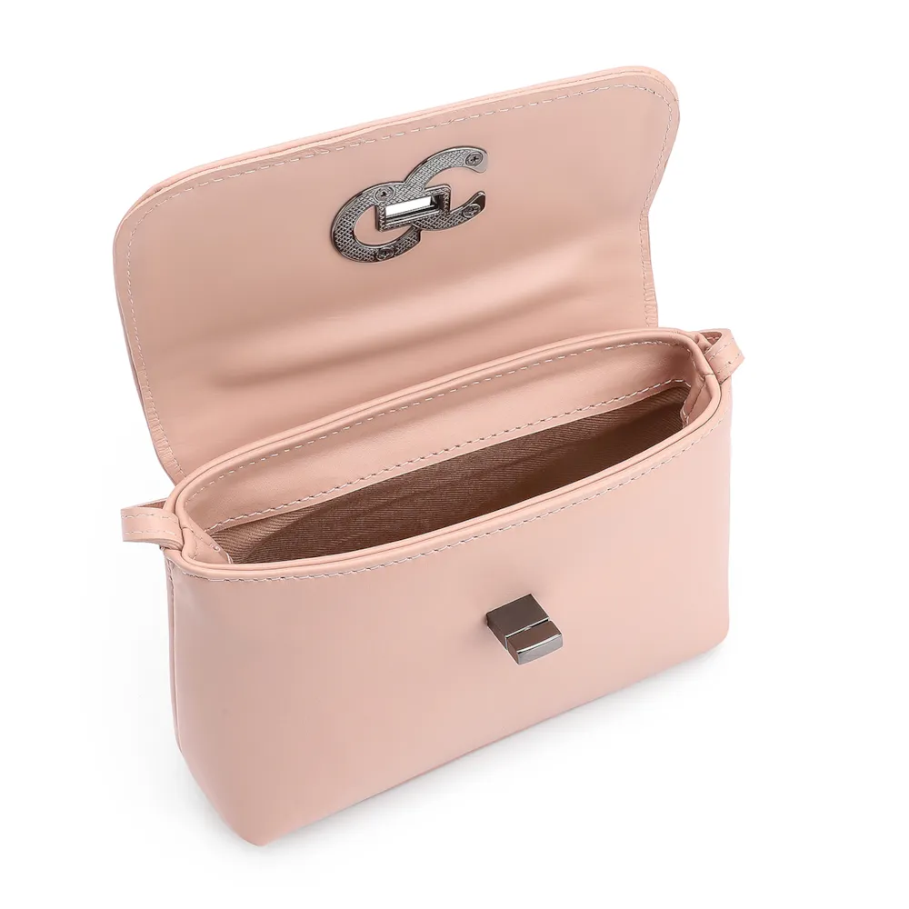 Bolsa Transversal Couro Rosa - imagem 4