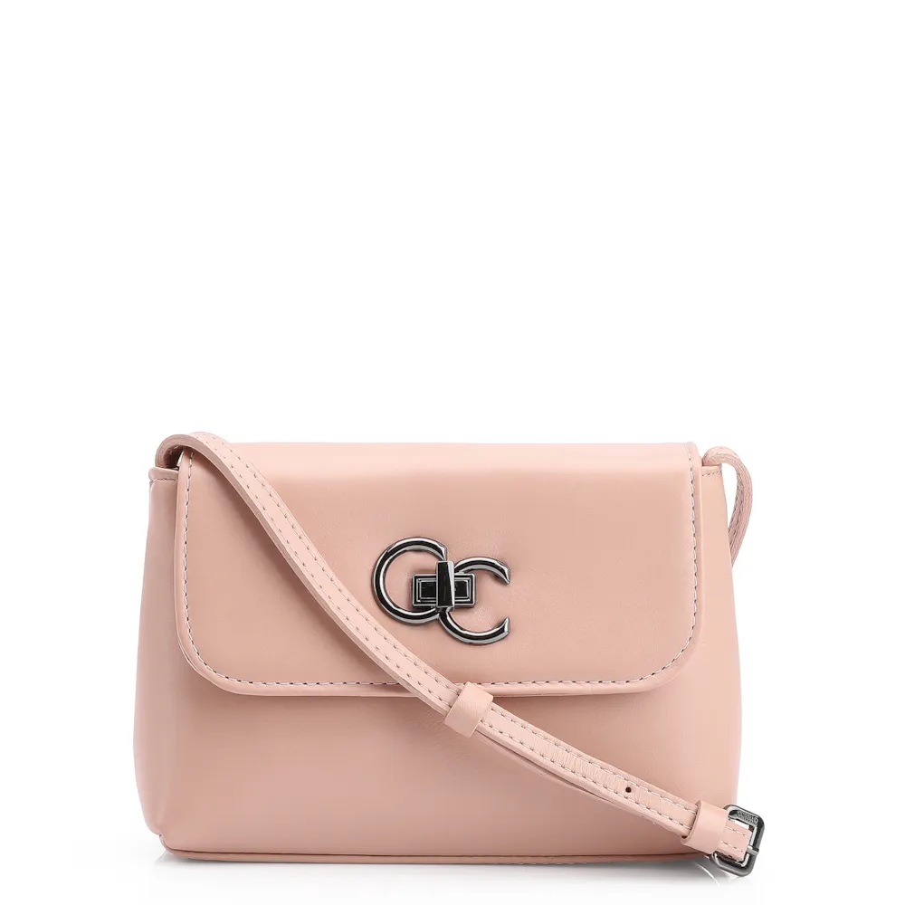 Bolsa Transversal Couro Rosa
