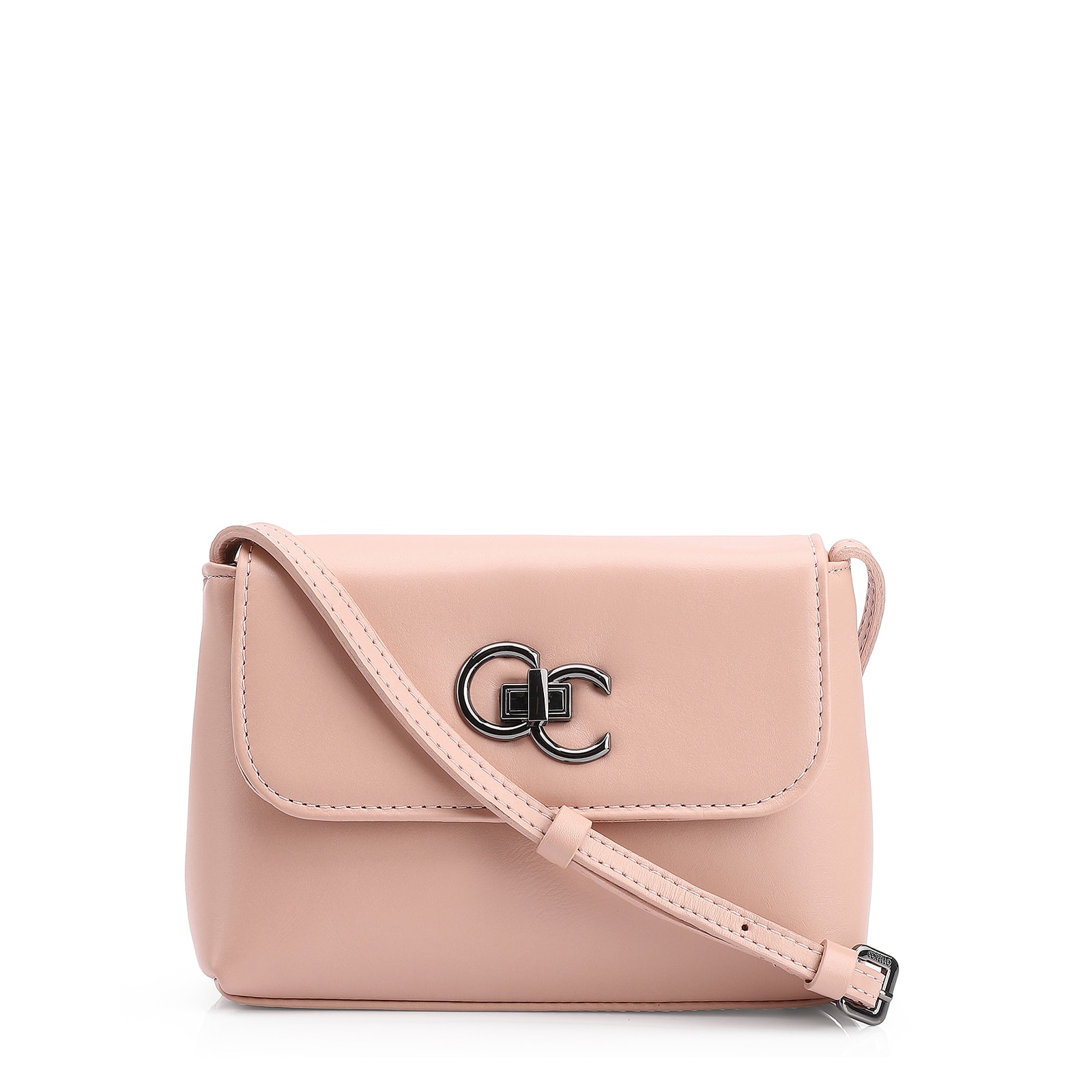 Bolsa Transversal Couro Rosa