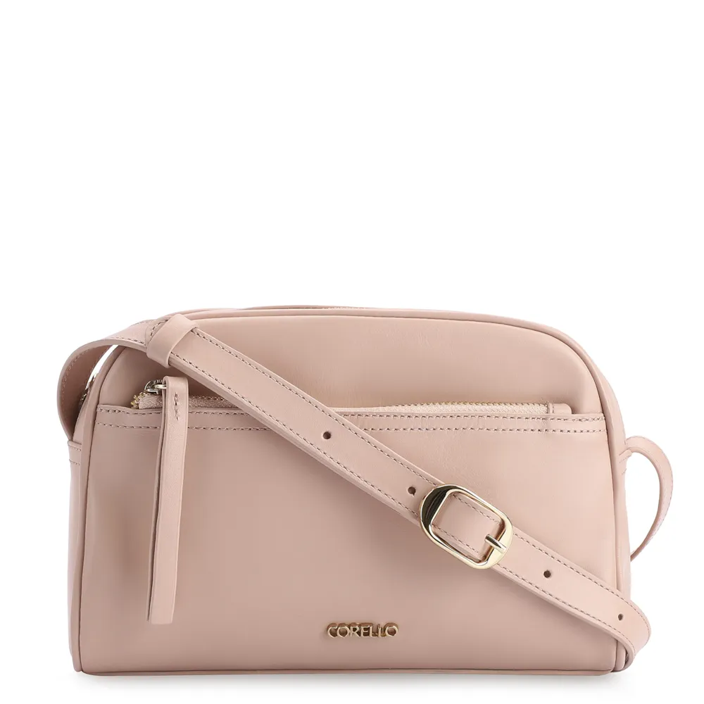 Bolsa Transversal Couro Rosa