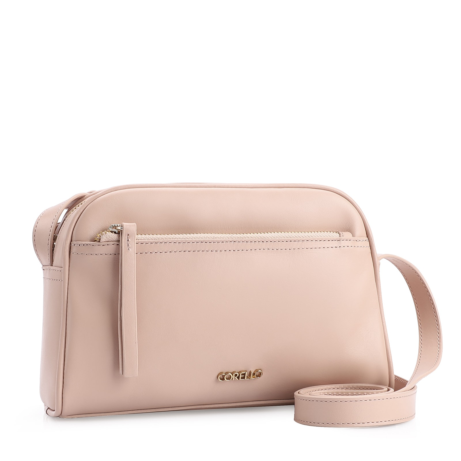 Bolsa Transversal Couro Rosa