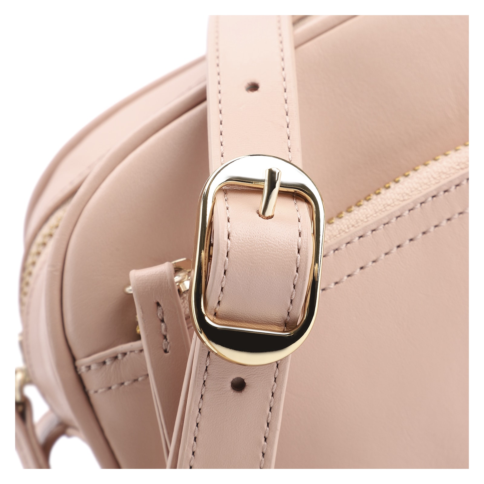 Bolsa Transversal Couro Rosa