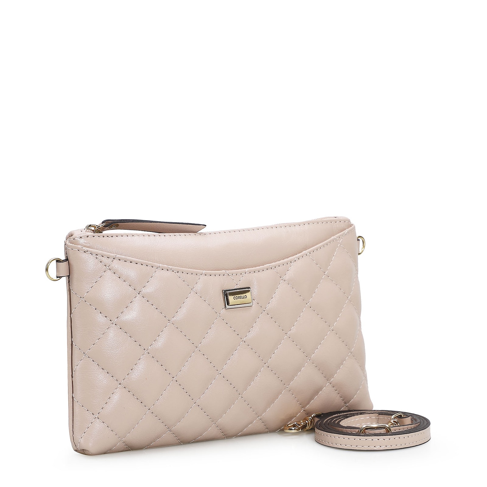 Bolsa Transversal Couro Rosado