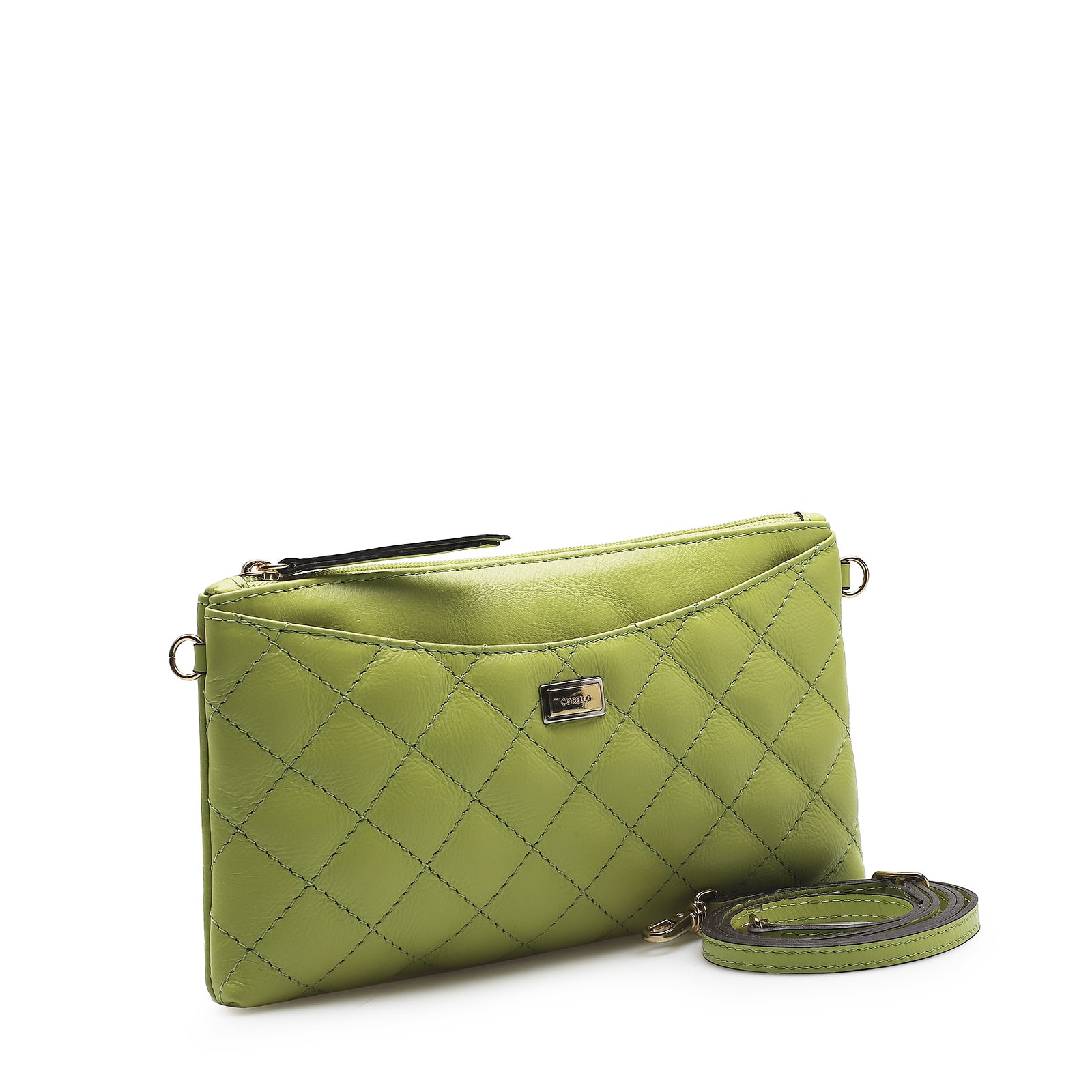 Bolsa Transversal Couro Verde