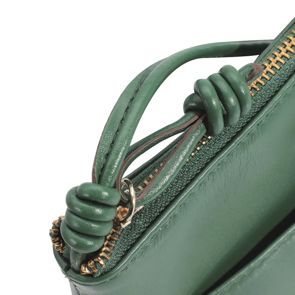 Bolsa Transversal Couro Verde - imagem 5