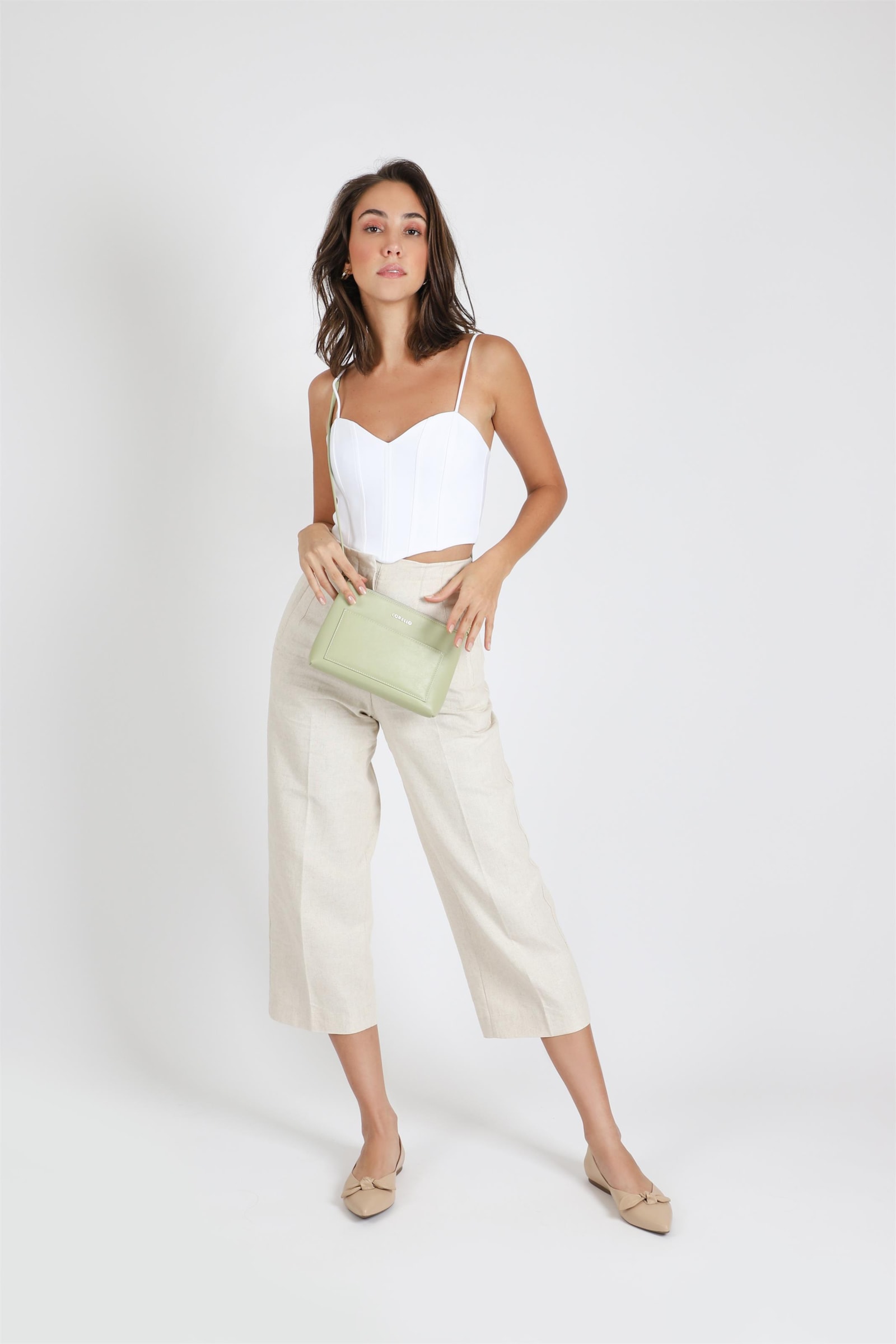 Bolsa Transversal Couro Verde