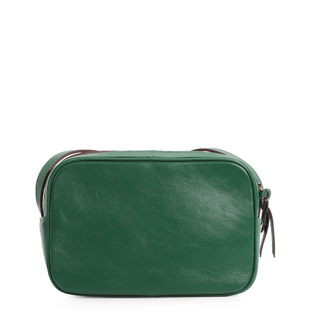 Bolsa Transversal Couro Verde - imagem 3