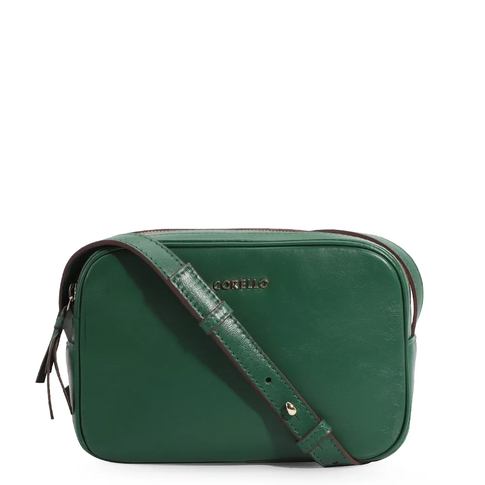 Bolsa Transversal Couro Verde