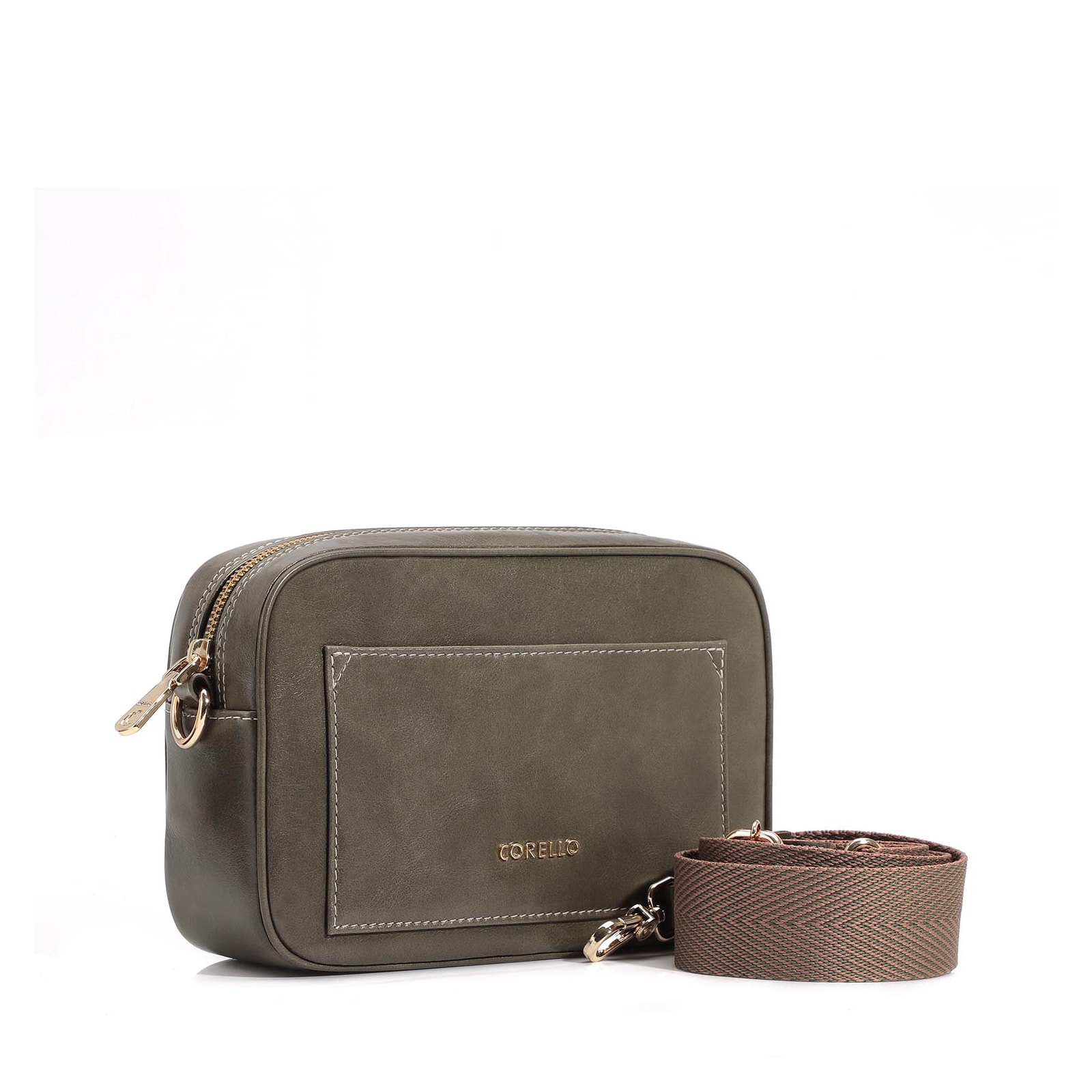 Bolsa Transversal Couro Verde