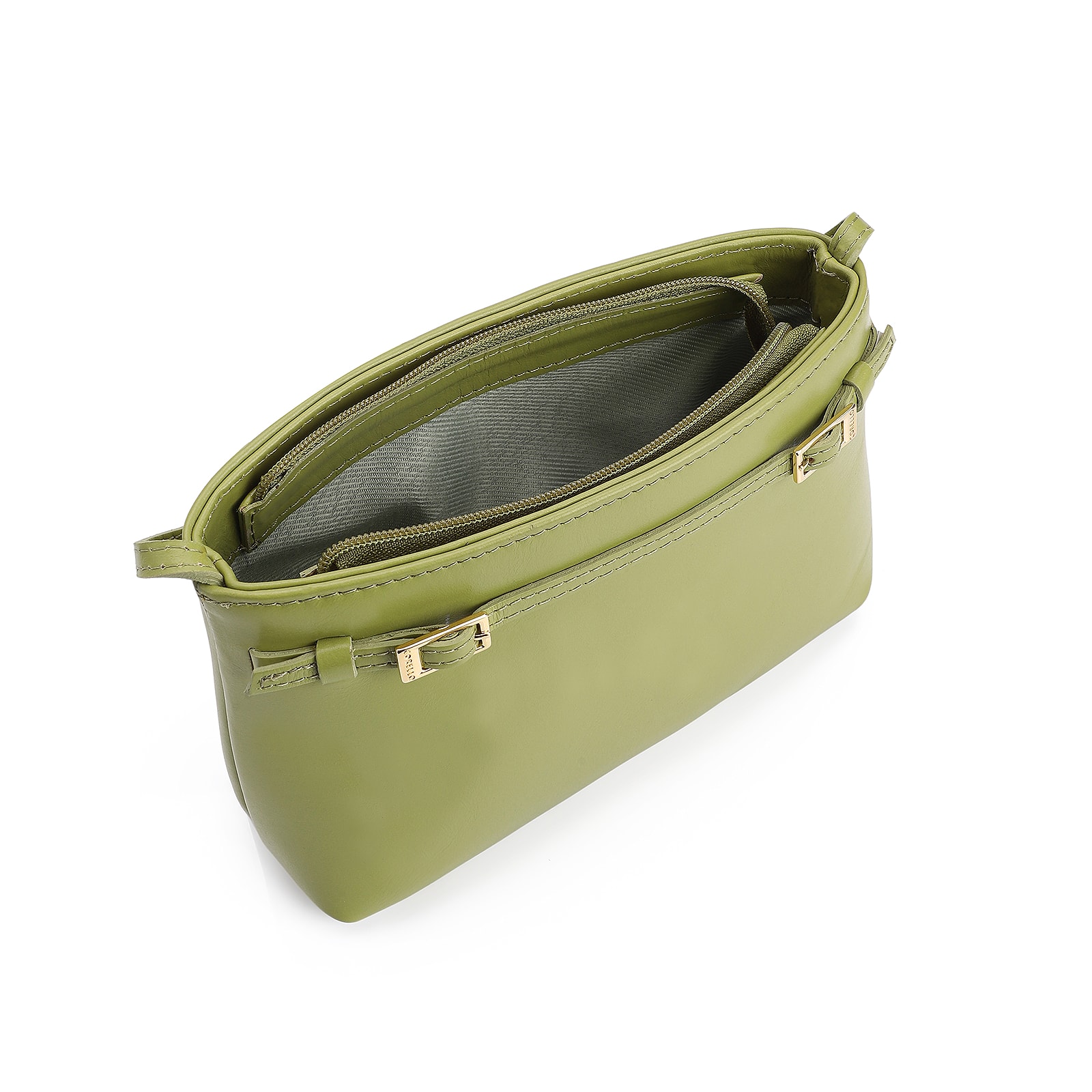 Bolsa Transversal Couro Verde