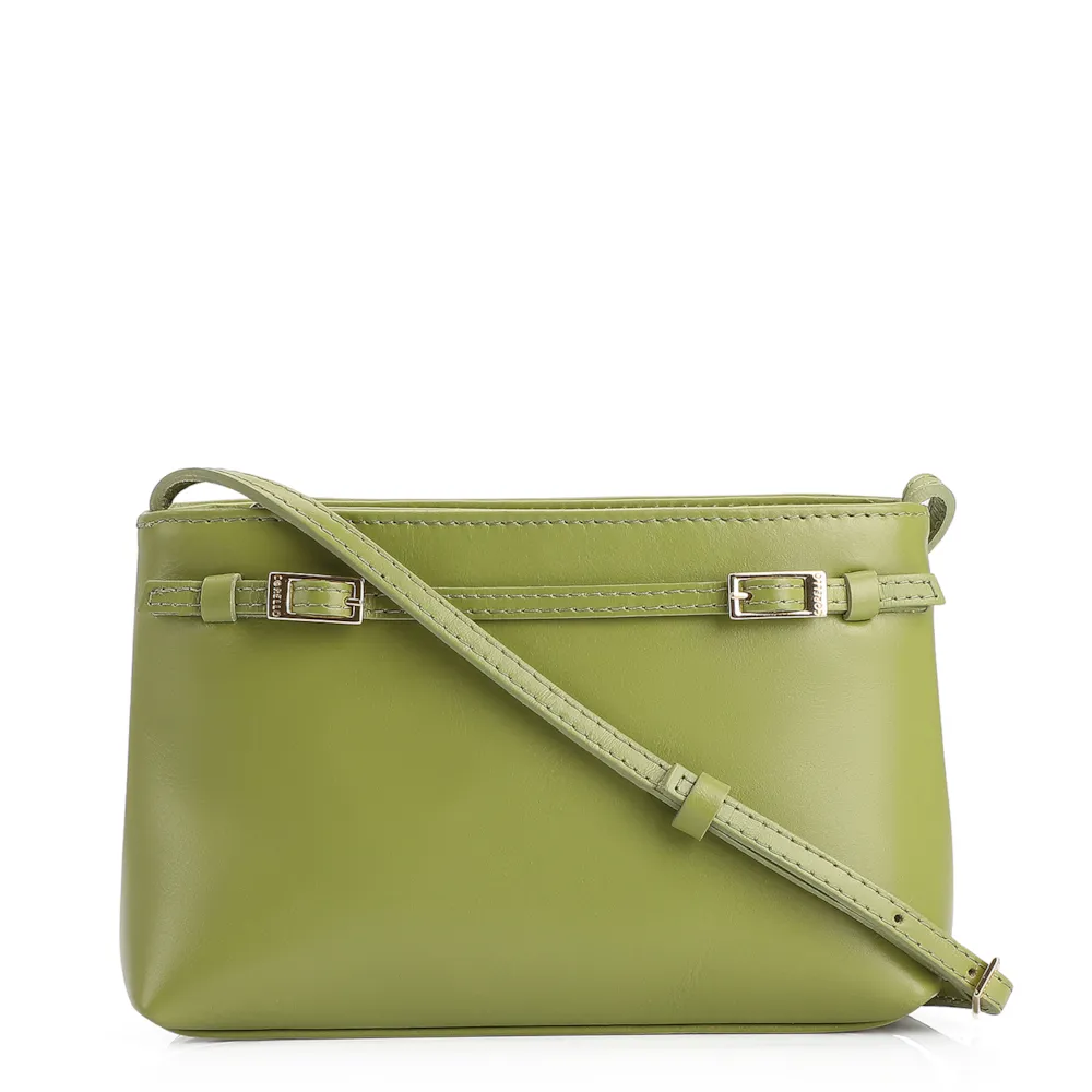 Bolsa Transversal Couro Verde
