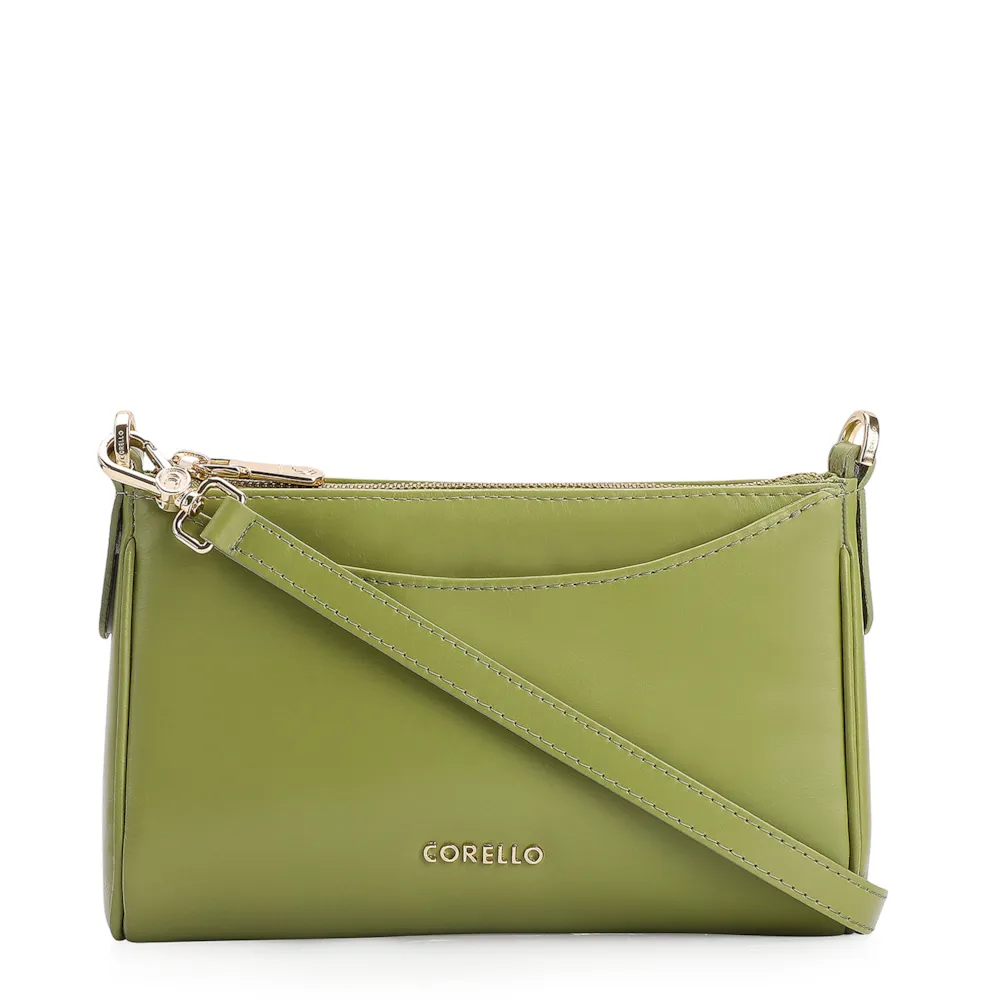 Bolsa Transversal Couro Verde