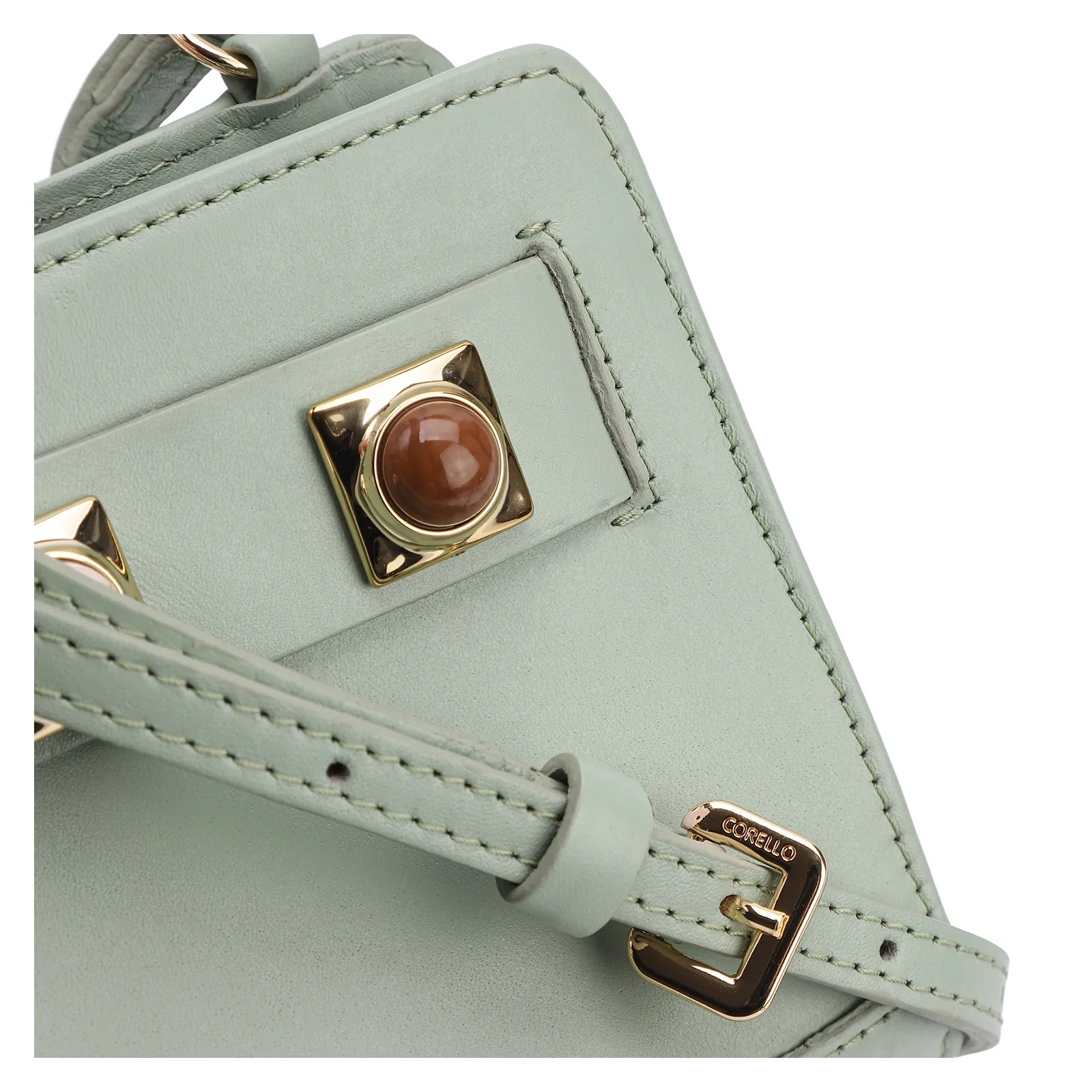 Bolsa Transversal Couro Verde