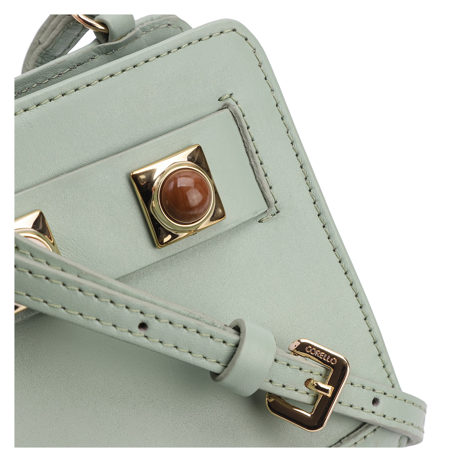 Bolsa Transversal Couro Verde