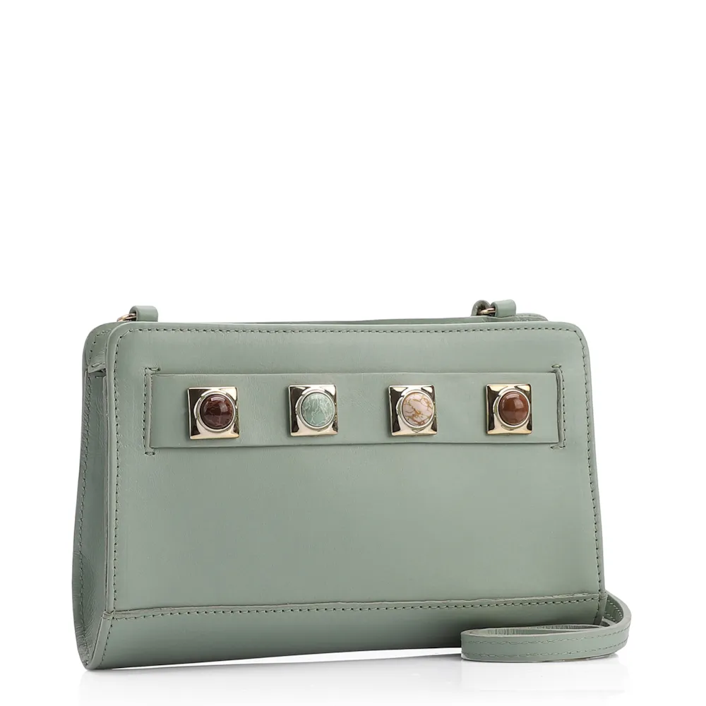 Bolsa Transversal Couro Verde - imagem 2