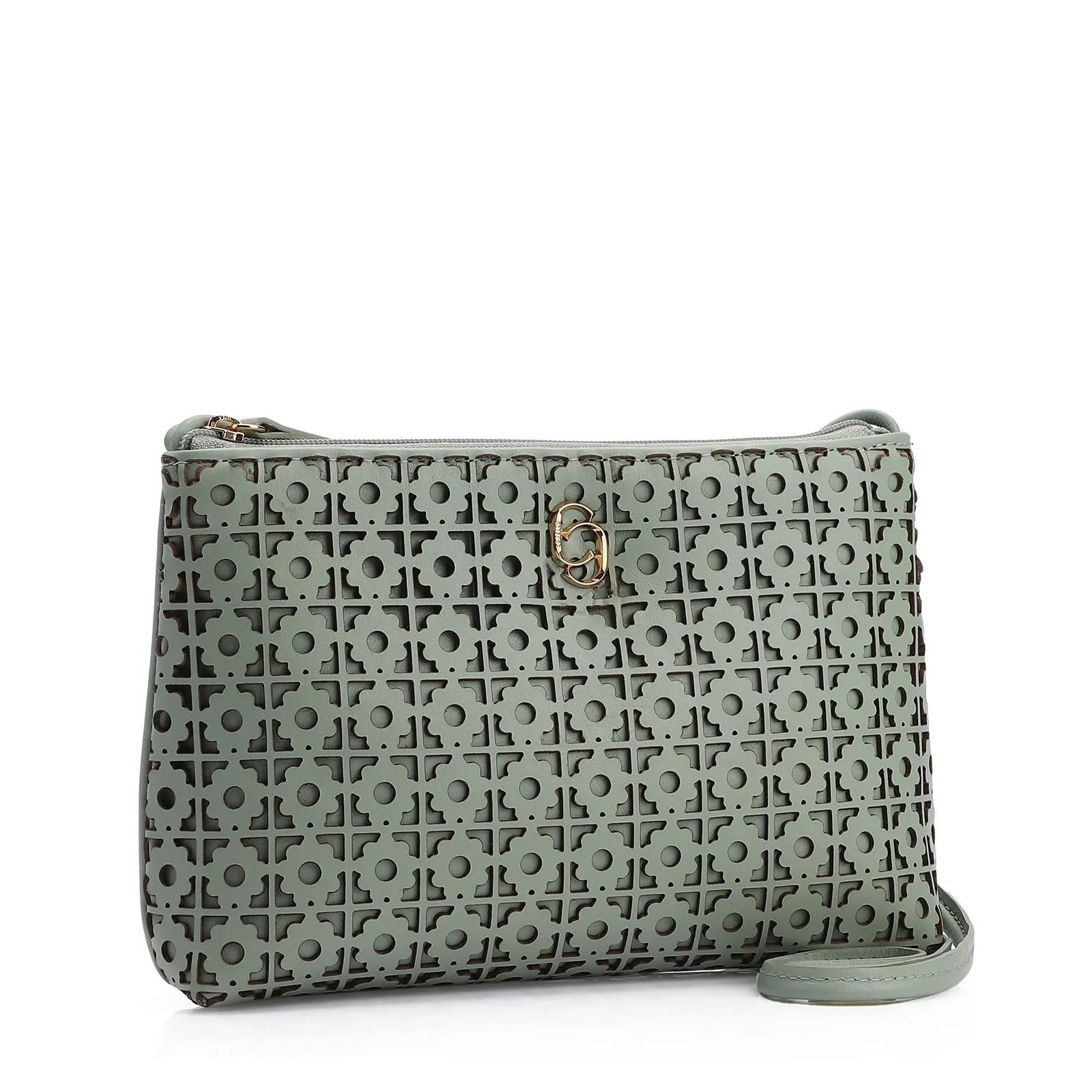 Bolsa Transversal Couro Verde