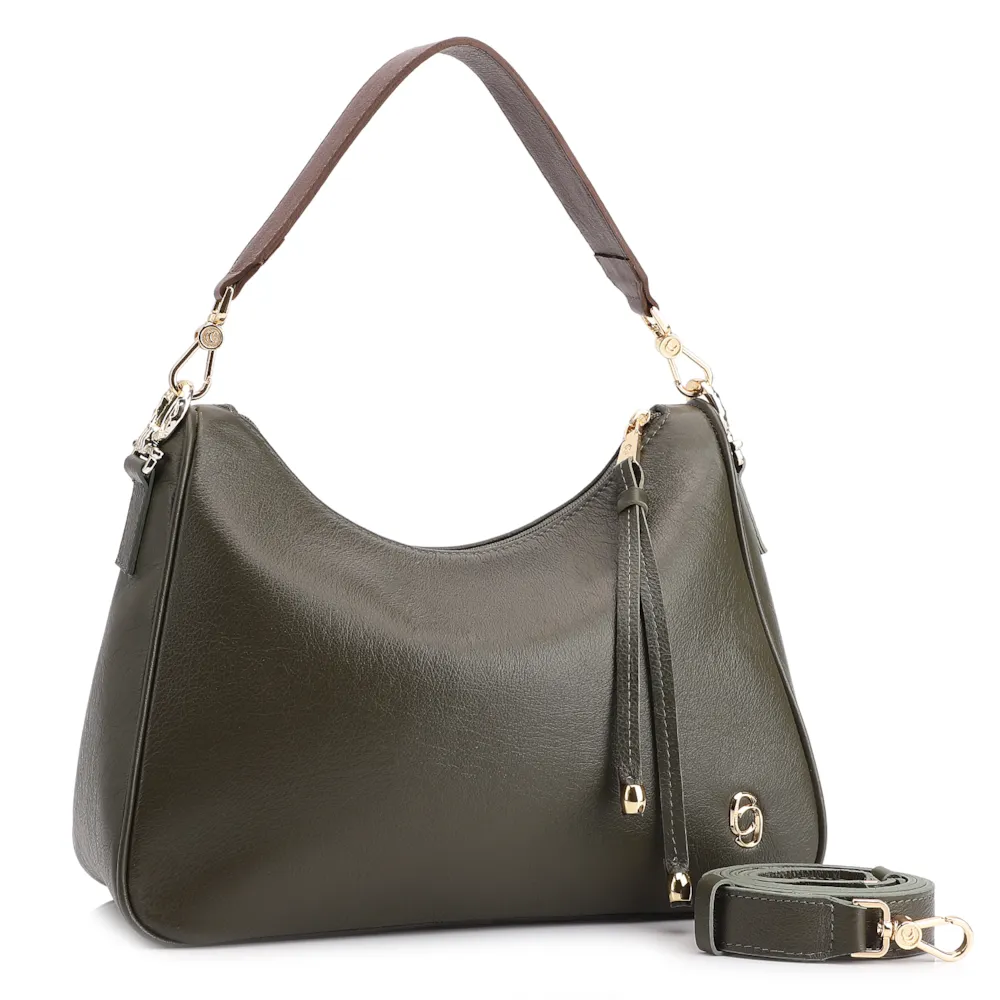 Bolsa Transversal Couro Verde - imagem 2
