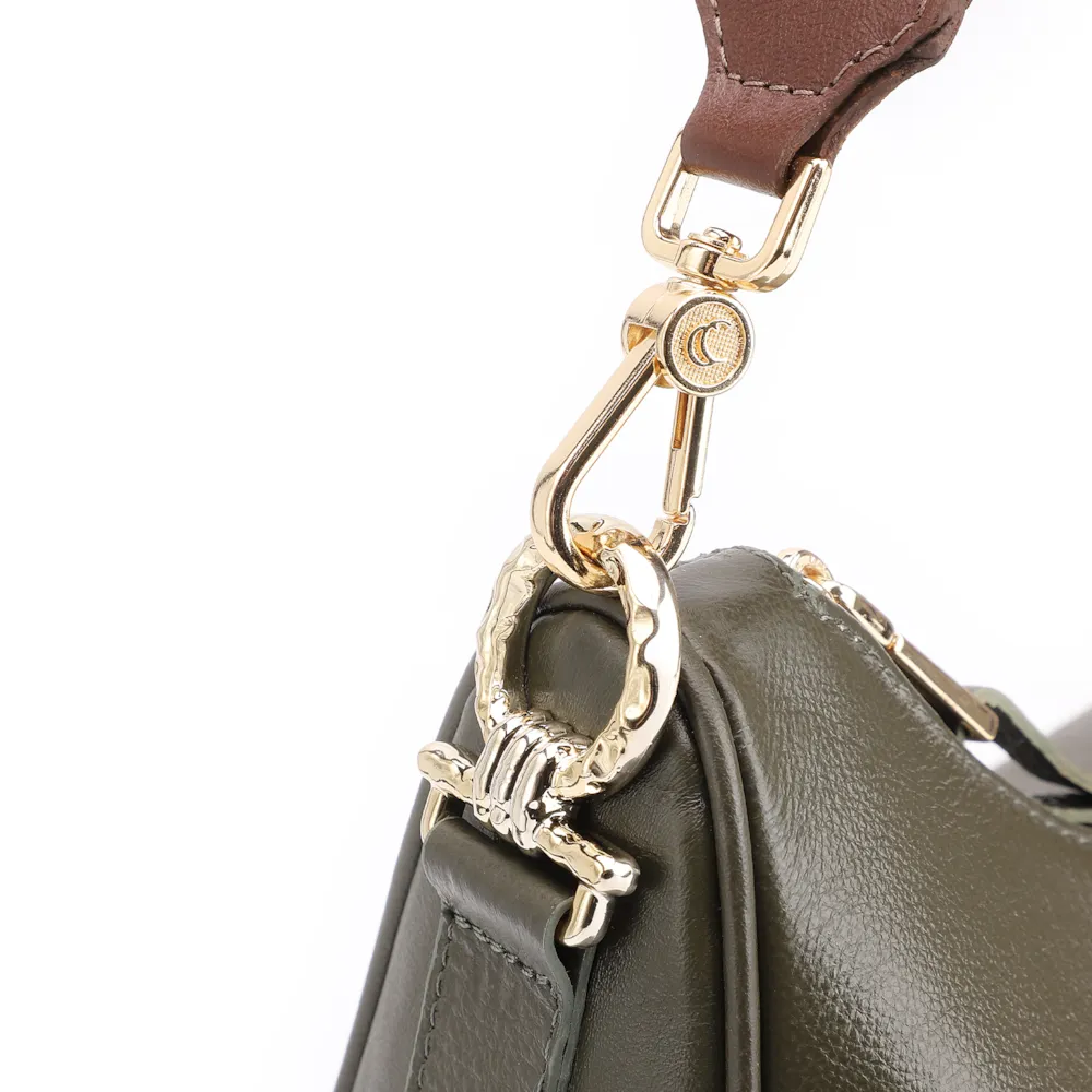 Bolsa Transversal Couro Verde - imagem 7