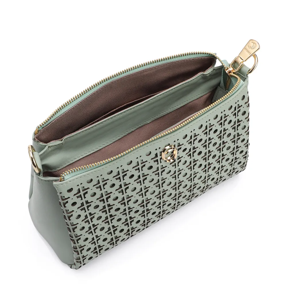 Bolsa Transversal Couro Verde - imagem 4
