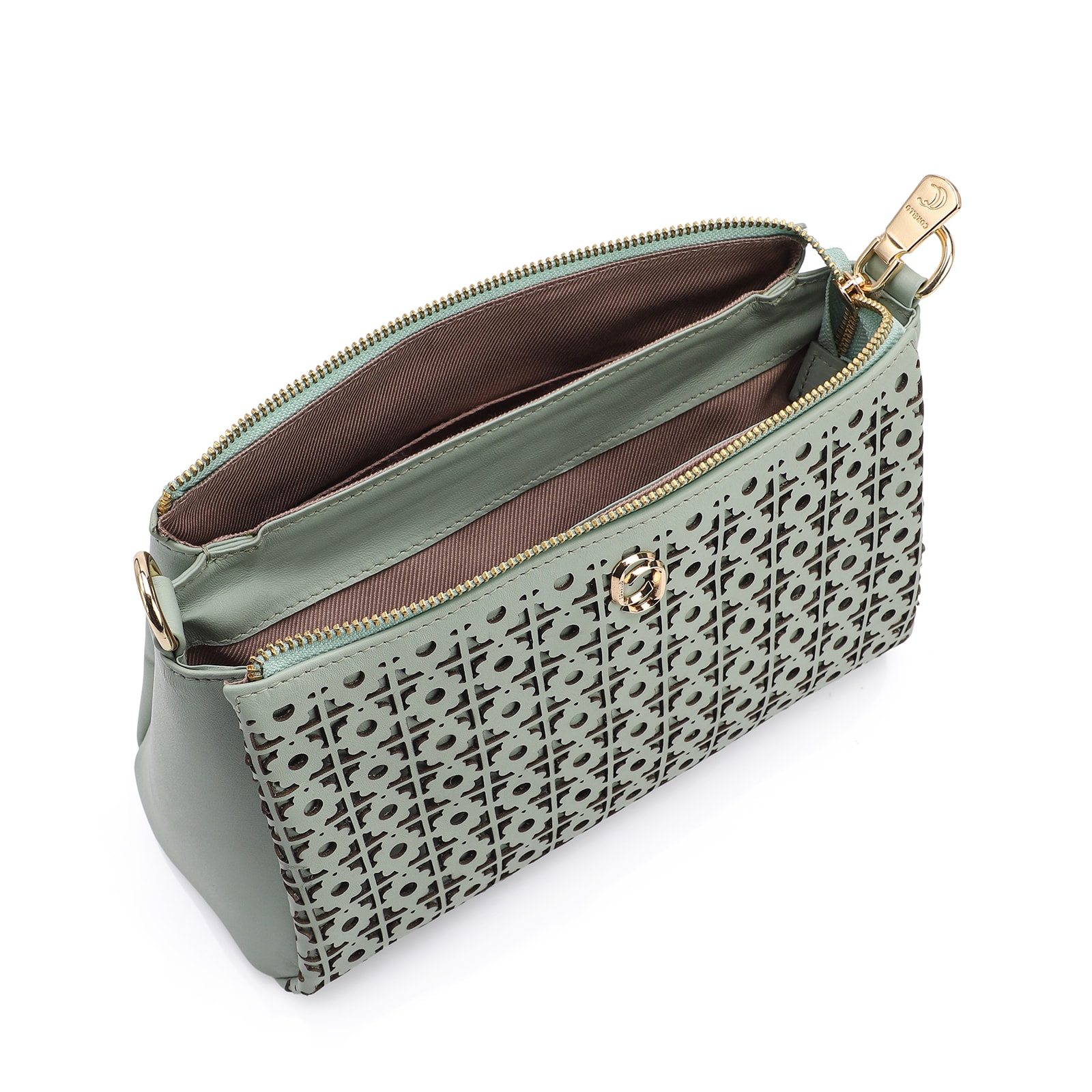 Bolsa Transversal Couro Verde