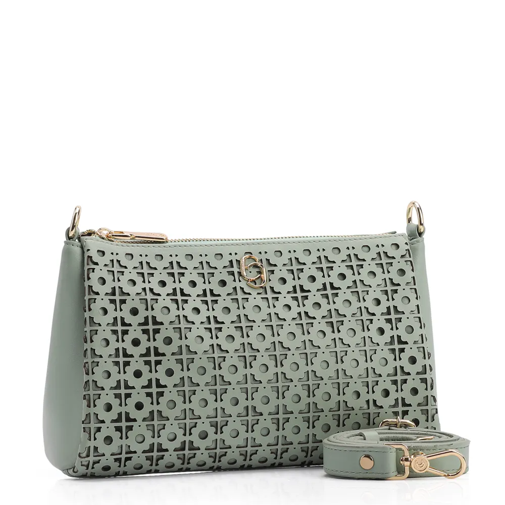Bolsa Transversal Couro Verde - imagem 2