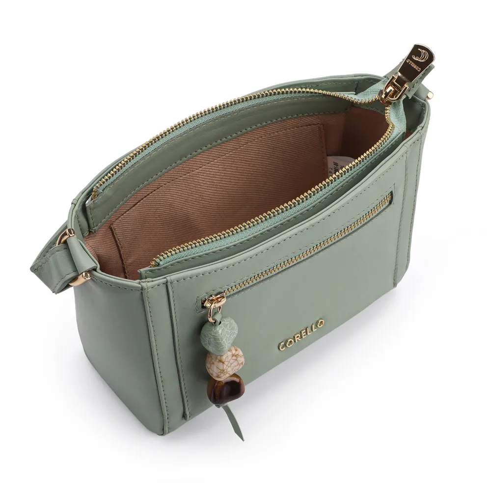 Bolsa Transversal Couro Verde - imagem 4
