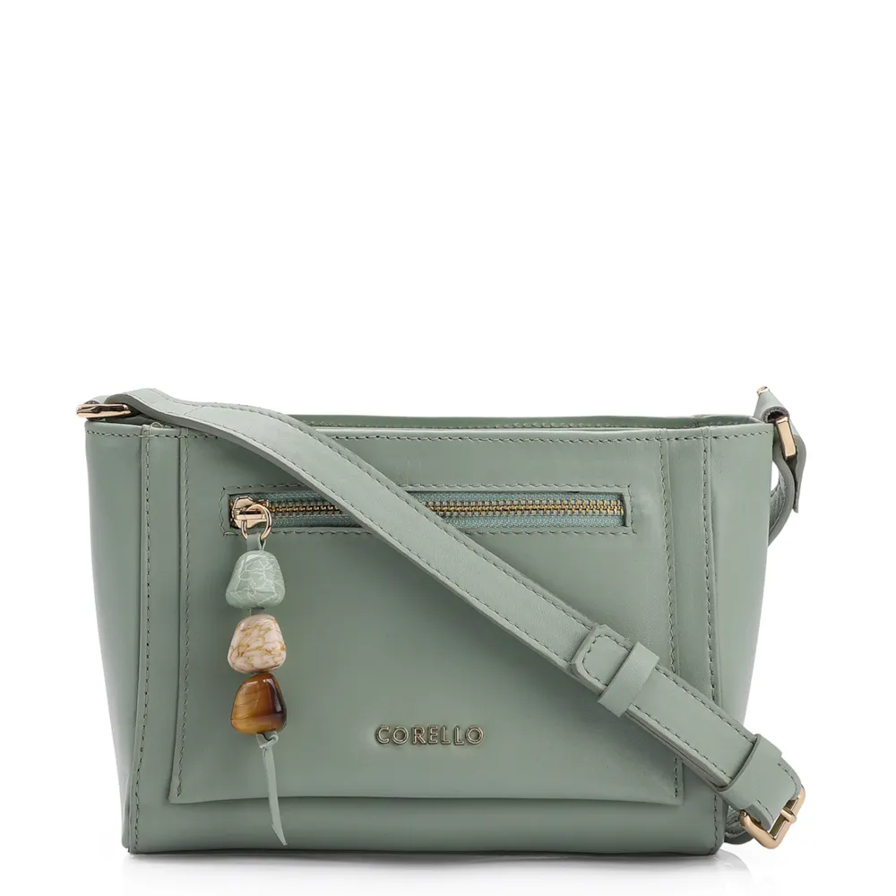 Bolsa Transversal Couro Verde